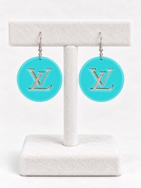 Inspired Turquoise Round Statement Drop Earrings